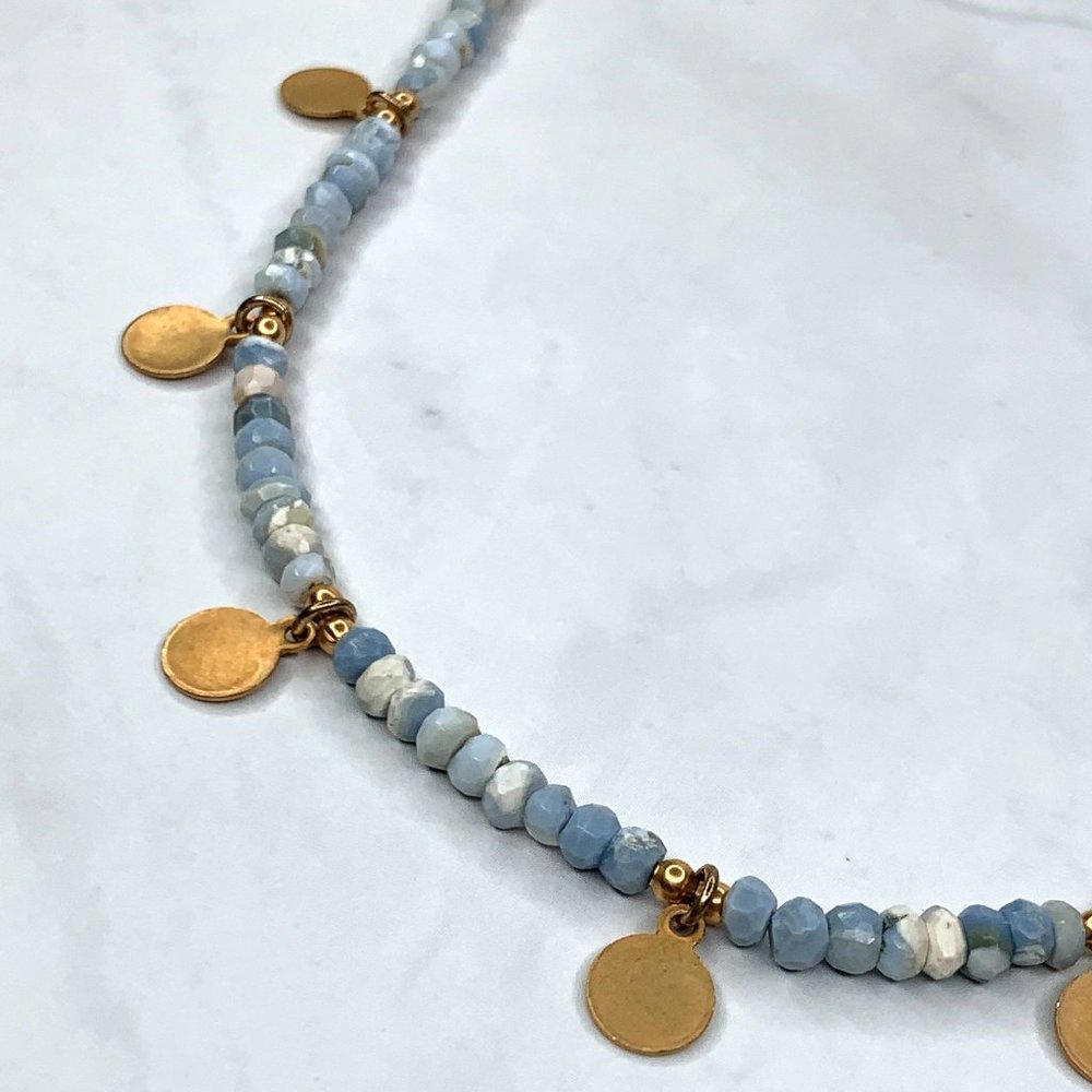 Catherine Page Logo Necklace Blue - Picture 5 of 6